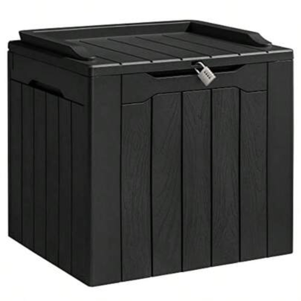 Outdoor Furniture Heavy - صندوق تخزين خارجي من الراتنج بسعة