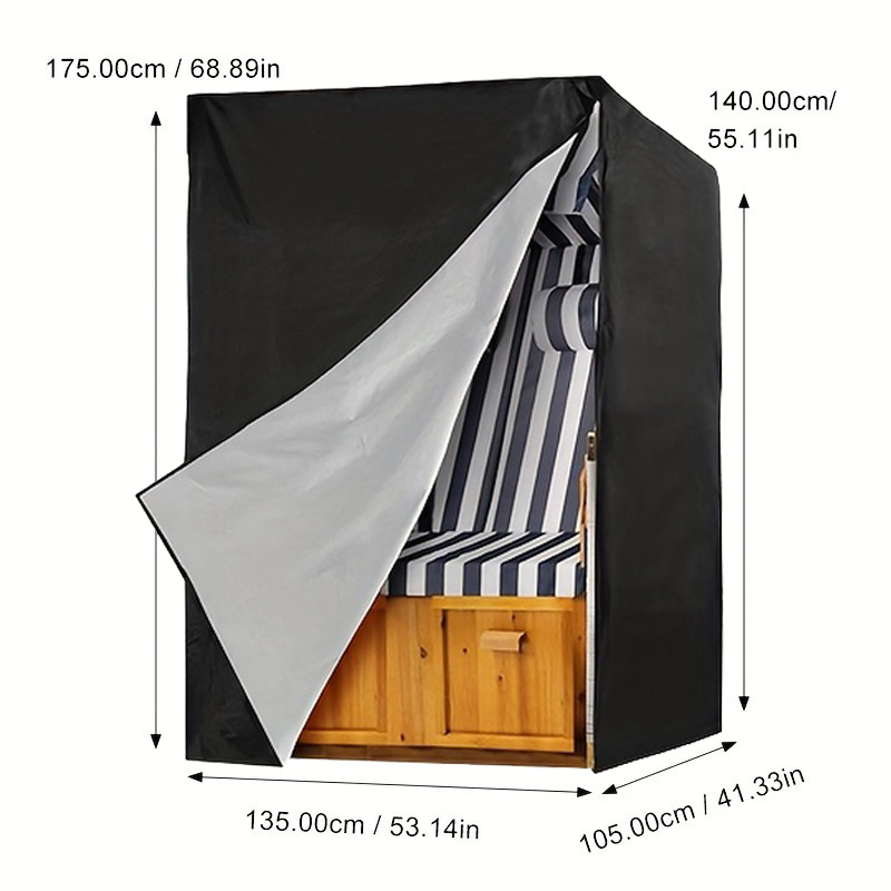 Outdoor Furniture Covers - غطاء أثاث خارجي أسود من قطعة