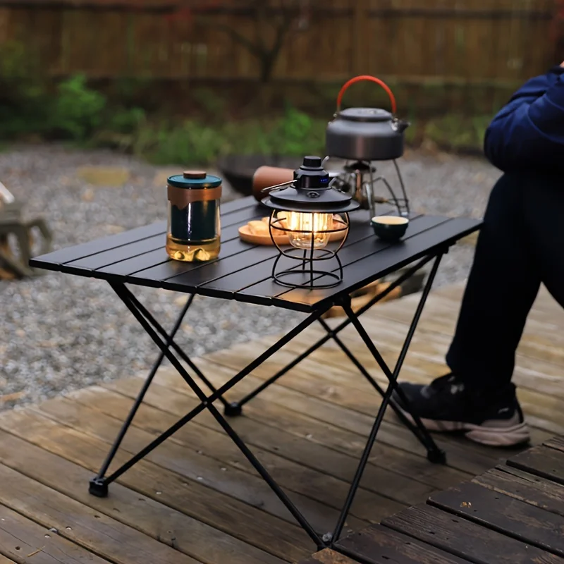 Folding Picnic Table - طاولة ألومنيوم قابلة للطي للاستخدام الخارجي،
