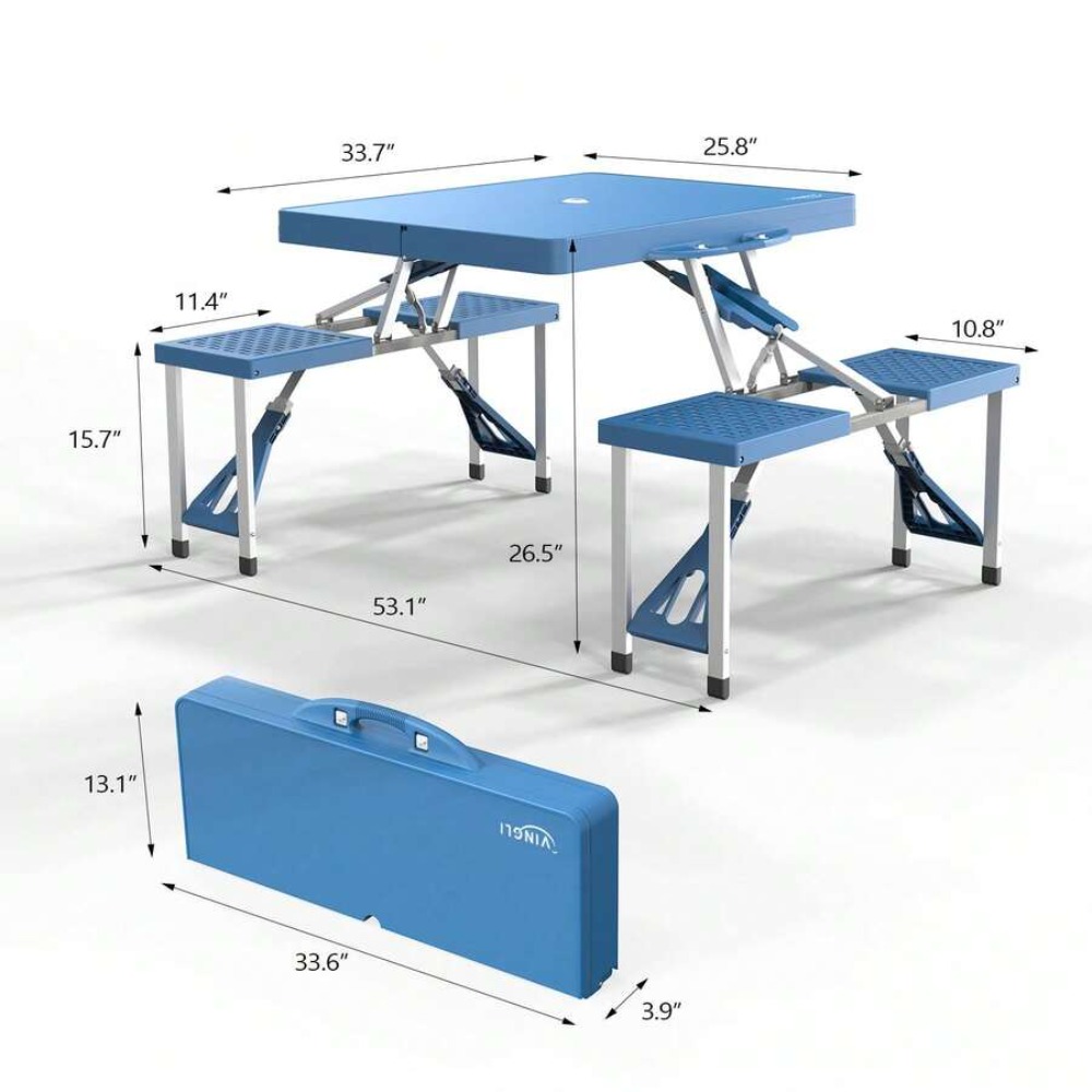 طاولة تخييم قابلة للطي بطول 4  - مراجعة Folding Picnic Table وسعره