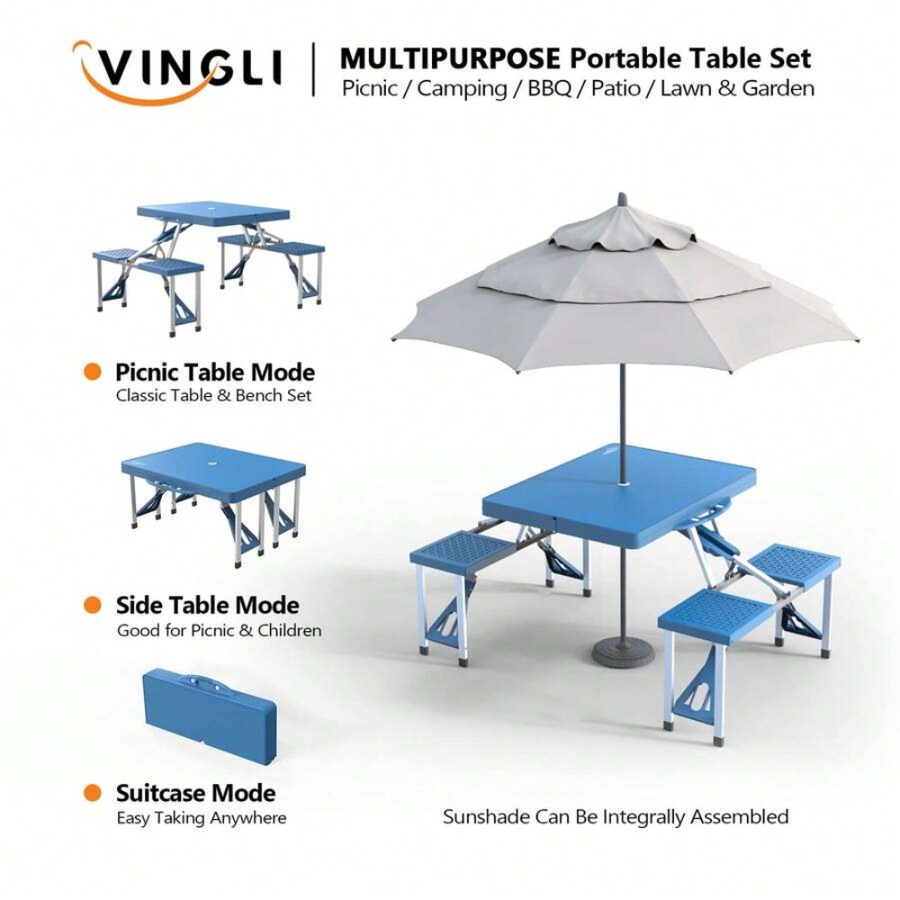طاولة تخييم قابلة للطي بطول 4  - مراجعة Folding Picnic Table وسعره