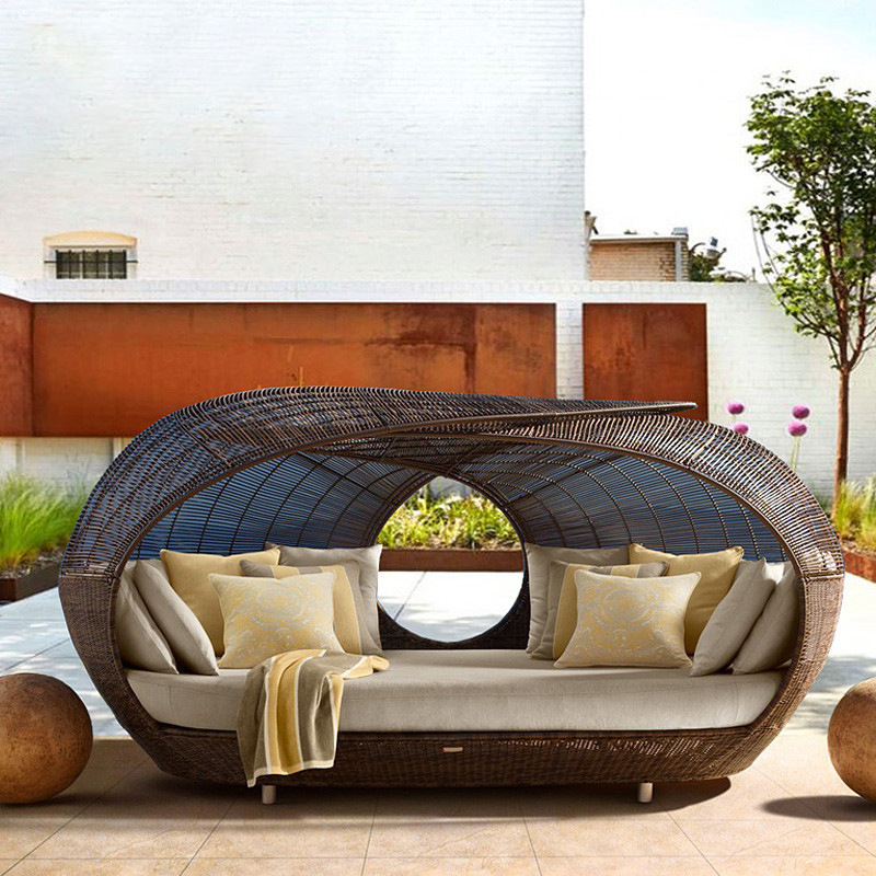 سرير نهاري نصف دائري من الراتا - مراجعة Outdoor Furniture Quality وسعره