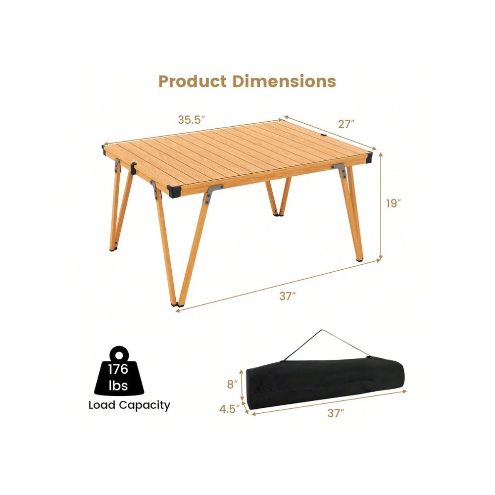 طاولة تخييم قابلة للطي مع حقيب - مراجعة Folding Picnic Table وسعره