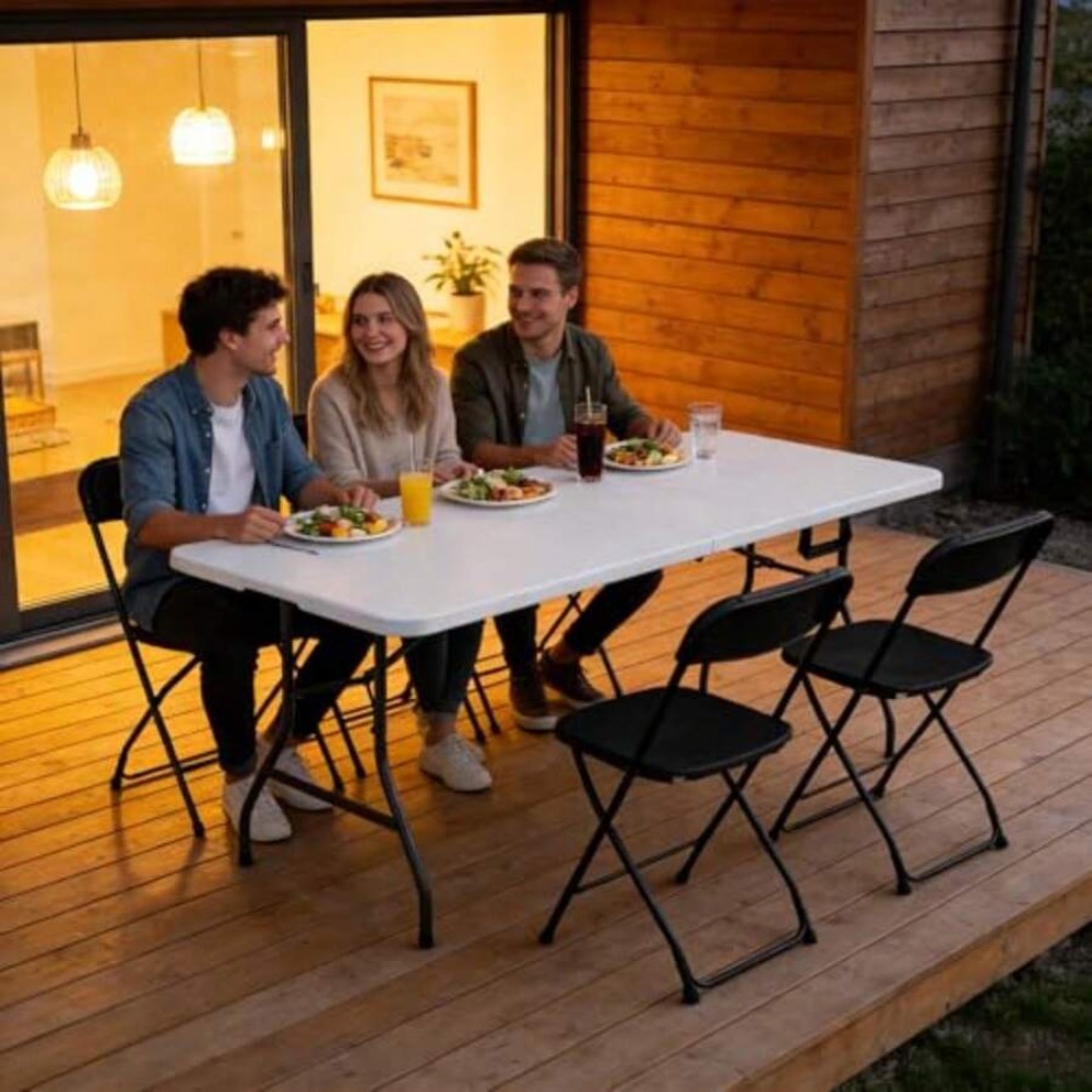 طاولة قابلة للطي متينة بطول 6  - مراجعة Folding Picnic Table وسعره