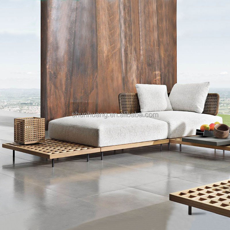 طقم أريكة حديقة عصري، أثاث خار - مراجعة Outdoor Furniture Teak وسعره