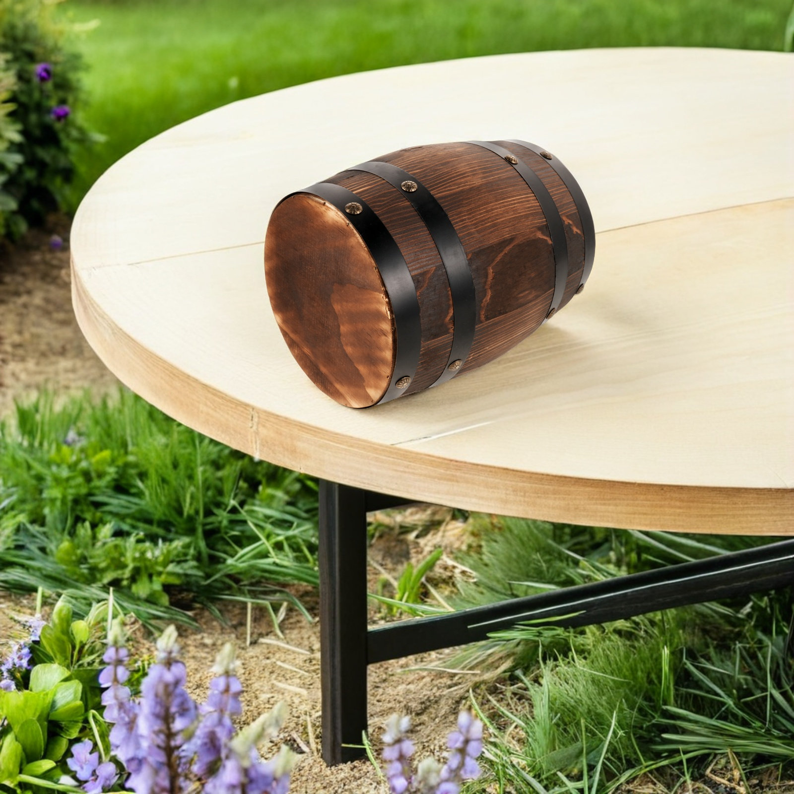 كرسي خشبي خارجي على شكل برميل، - مراجعة Outdoor Furniture Wooden وسعره
