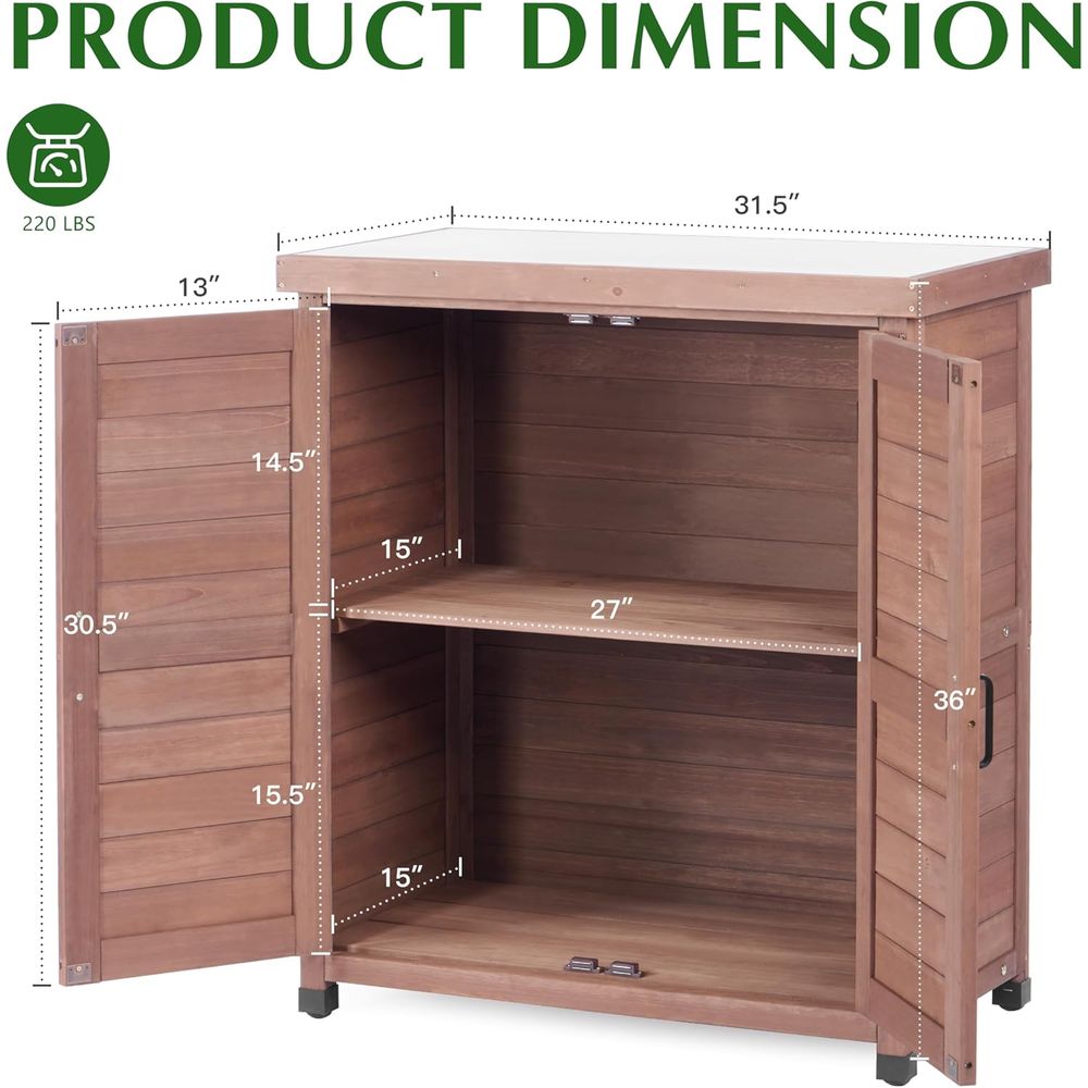 خزانة تخزين خارجية وطاولة للزر - مراجعة Outdoor Furniture Wooden وسعره