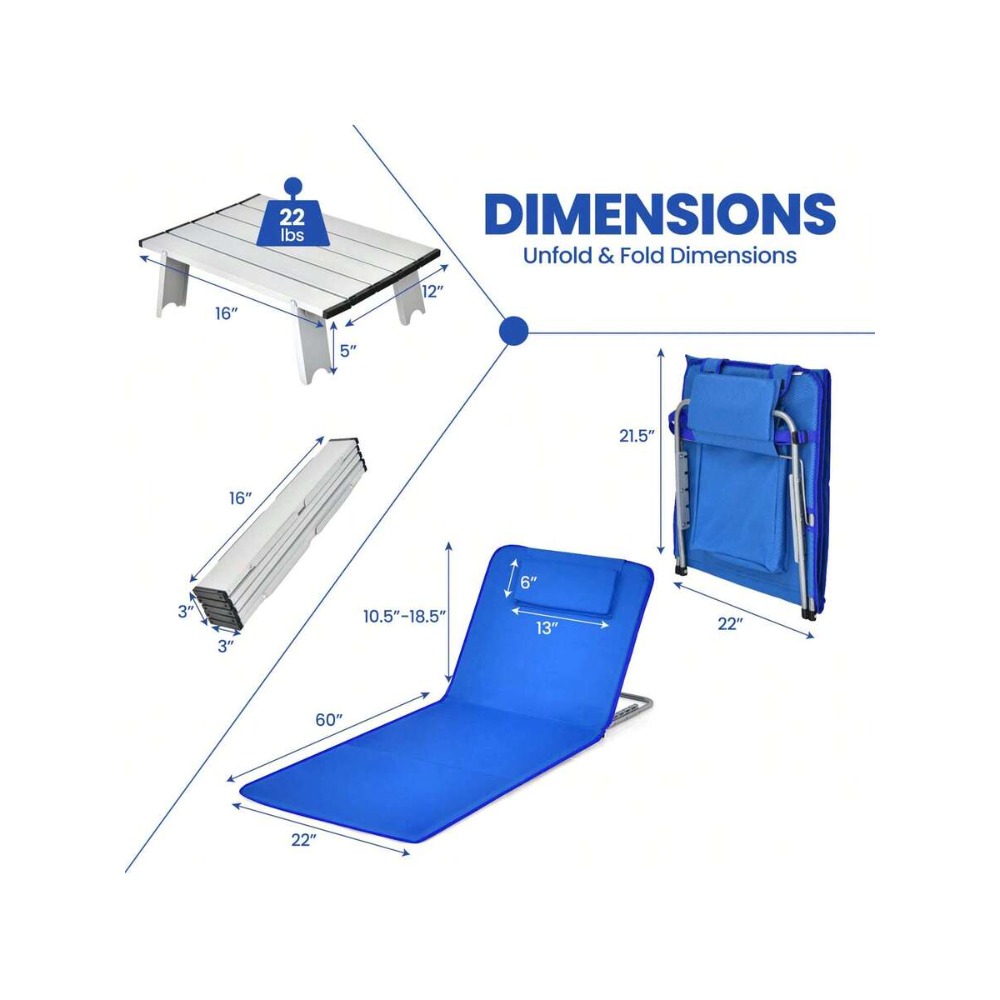 مجموعة من 3 قطع من حصائر الشاط - مراجعة Folding Picnic Table وسعره